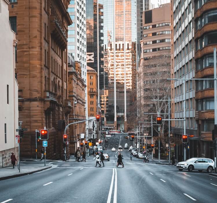 downtown Sydney street view