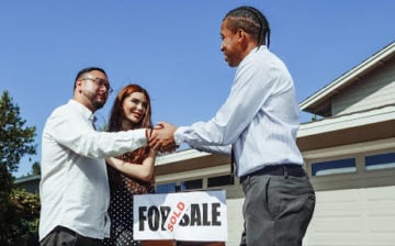 Real estate agent closing a deal