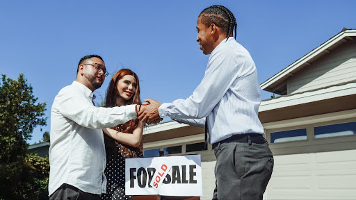 Real estate agent closing a deal