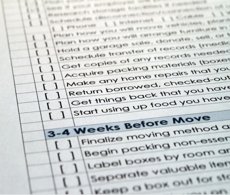 moving checklist