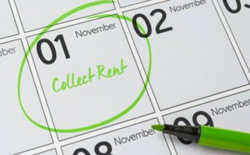 calendar with date marked rent collection