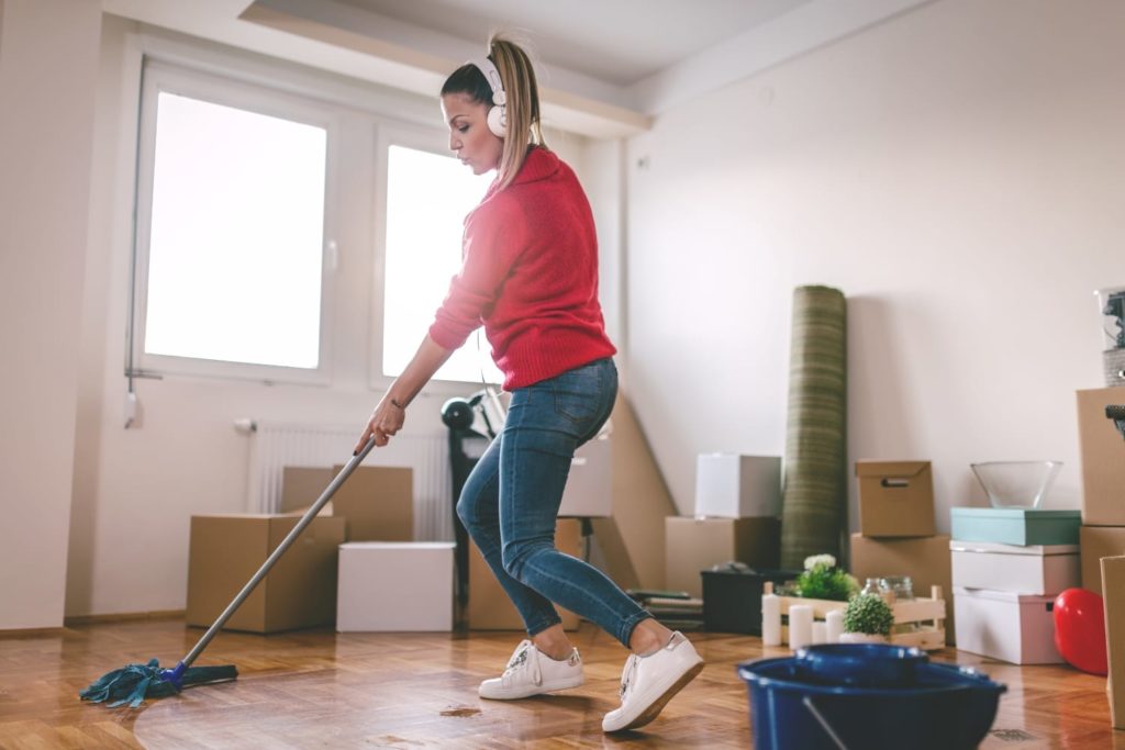 cleaning before moving in