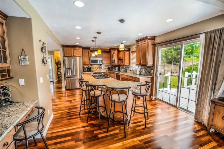 house with shiny wooden floor