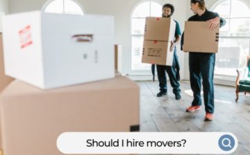 Professional moving company hired to help someone move house