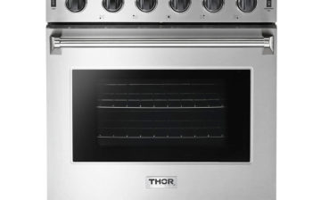thor kitchen 30 inch gas range stainless steel front