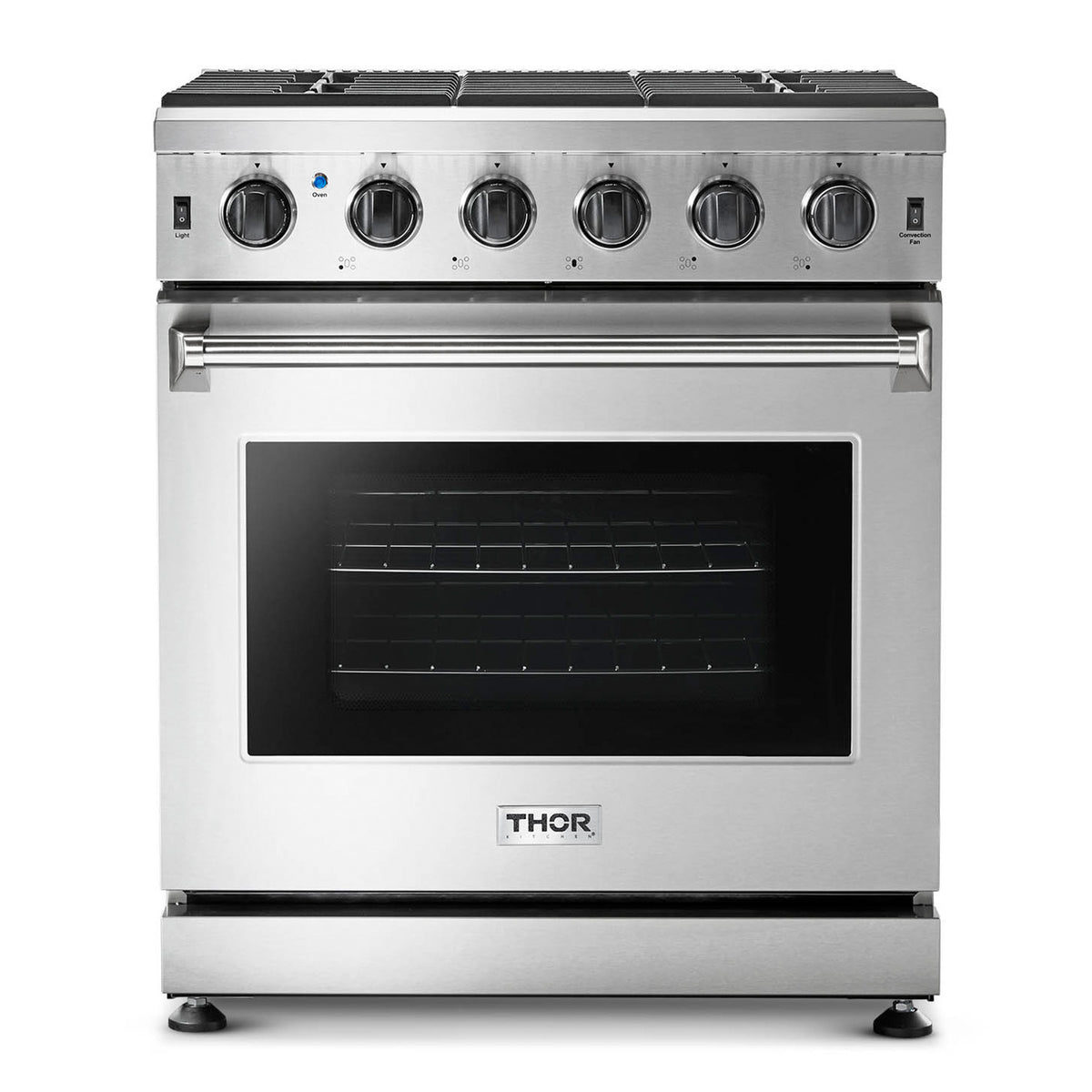 thor kitchen 30 inch gas range stainless steel front