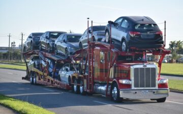 ship car in a carrier trailer