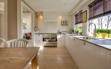 tidy kitchen of small apartment