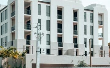 white building with several apartments