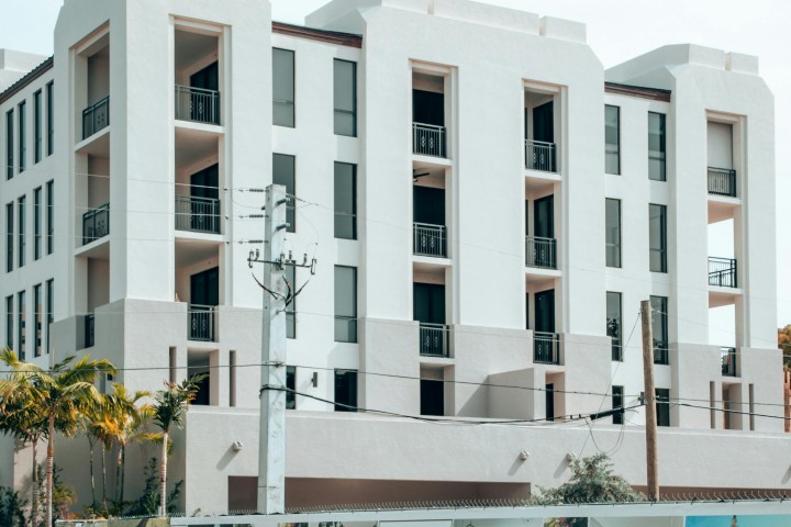 white building with several apartments