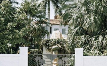 house entrance with plants