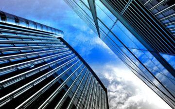 office buildings and sky