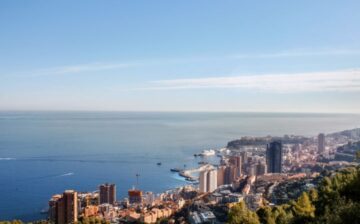 monaco city lake and buildings