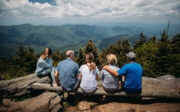 retrement group looking at the landscape