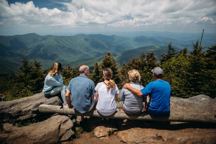 retrement group looking at the landscape