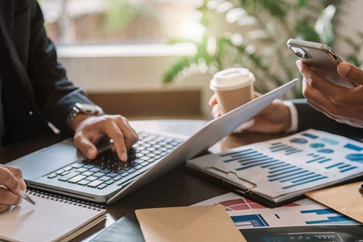 man working on computer