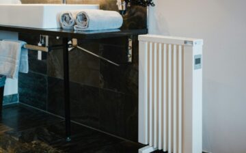 Bath heater in bathroom