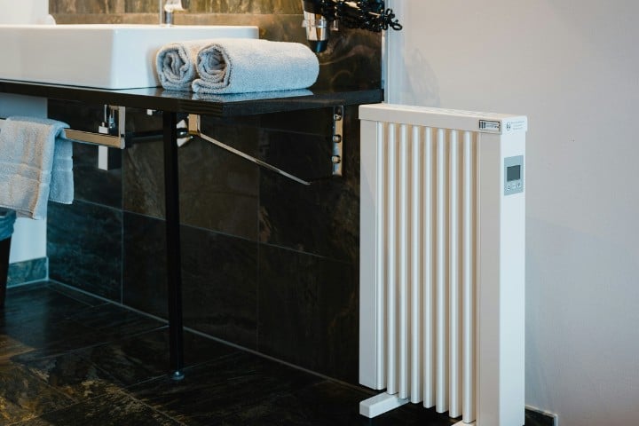 Bath heater in bathroom