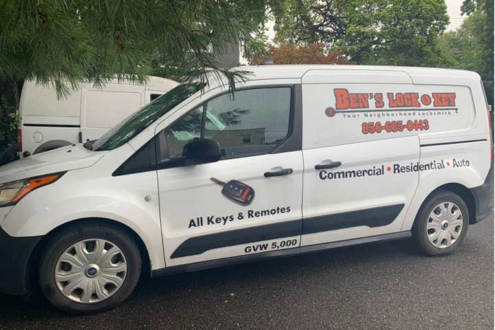 Ben Lock Key Smith's truck at service
