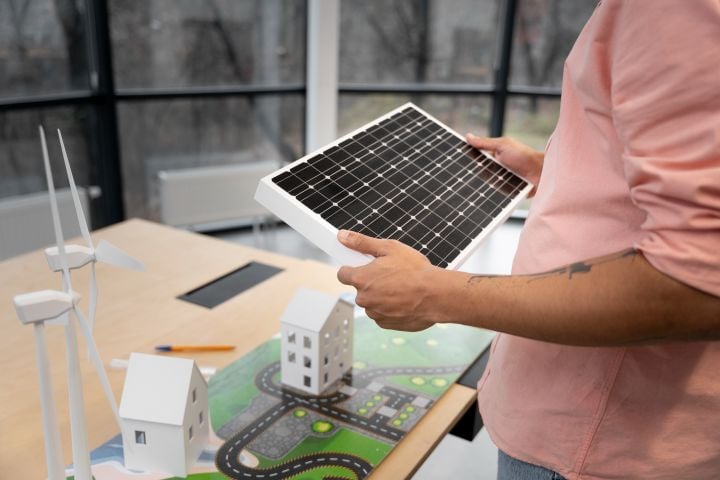 business person planning alternative energies