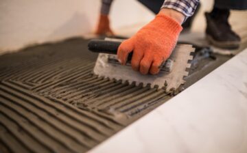 man working on industrial floor