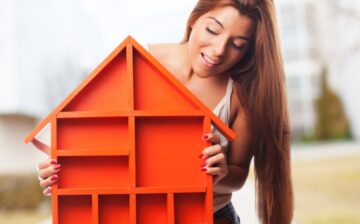 woman with her dream house