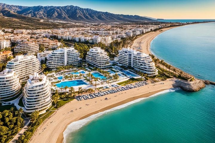 Marbella coast in Spain