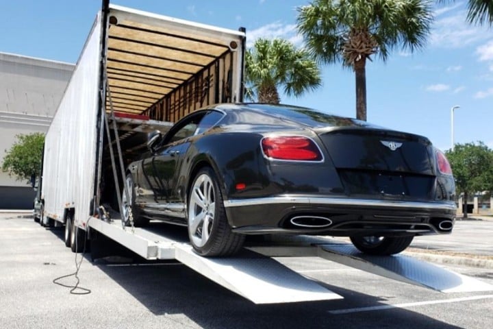 car loaded with moving things ready to be transported