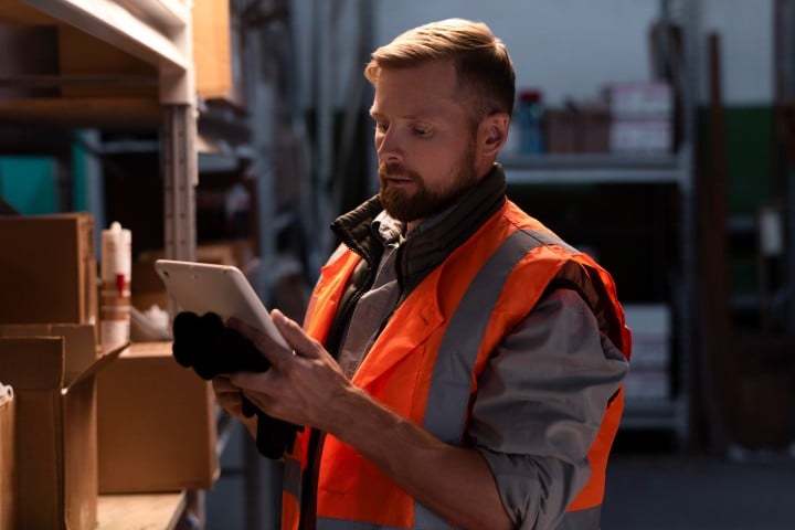 man working in supply chain logistics