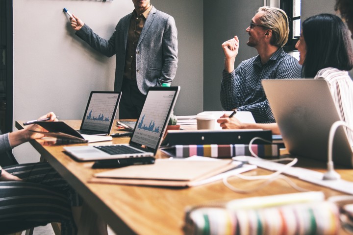 employees working in the office