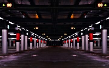 parking lot with security