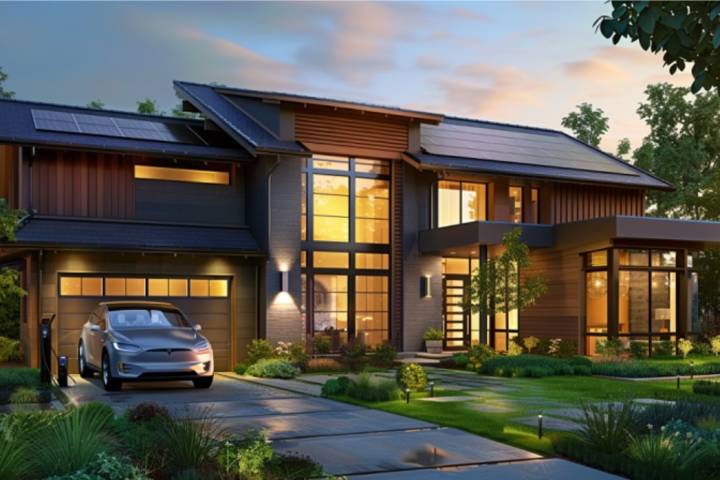 Tesla house with technology