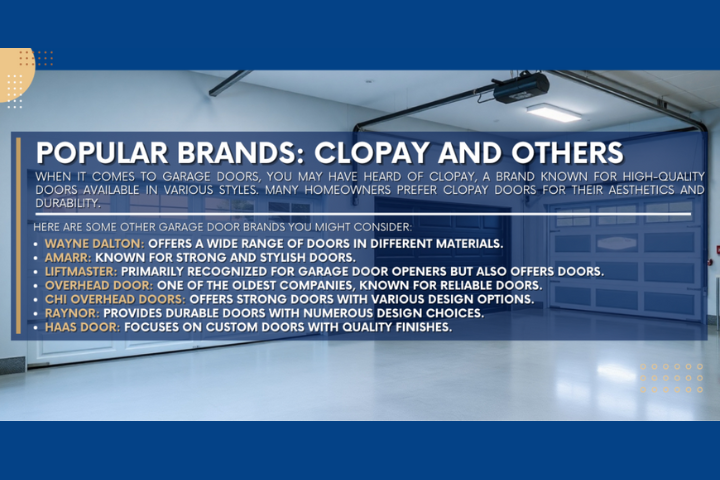 popular brands clopay and others