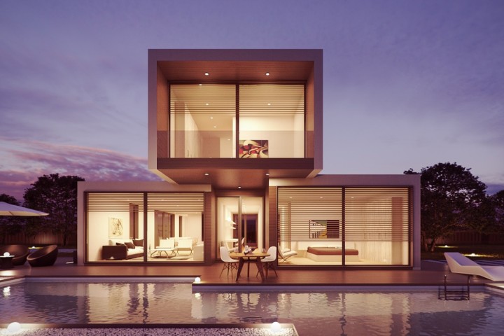 house with glass windows