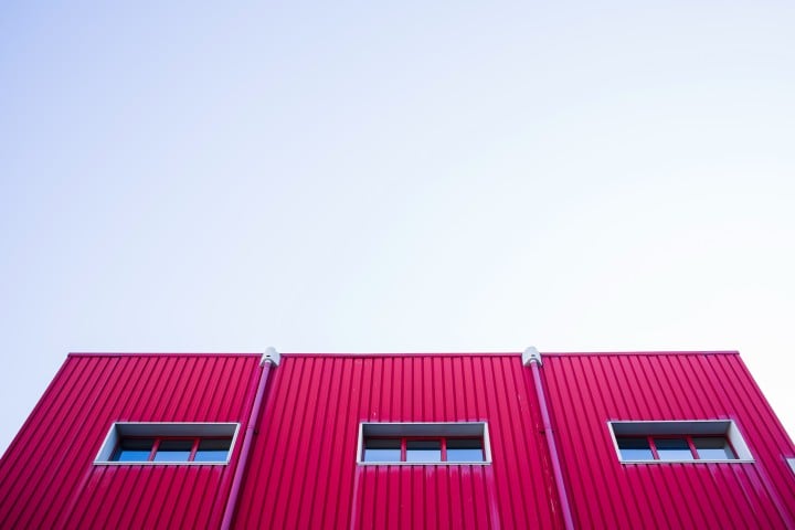 modular red buildings