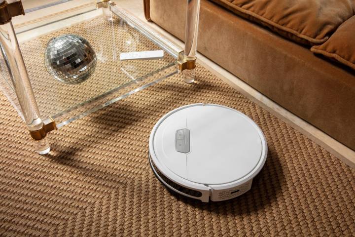white robot vacuum cleaner