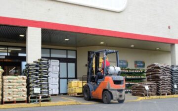 heavy loads cargo on Forklift