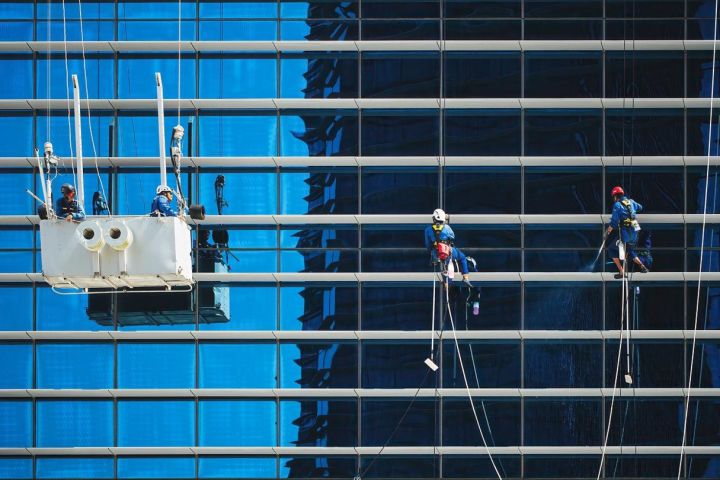 men cleaning windows