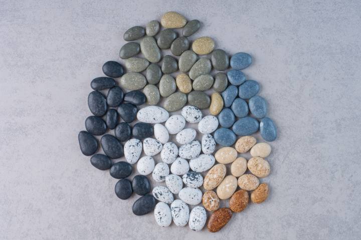 pastel color stones 