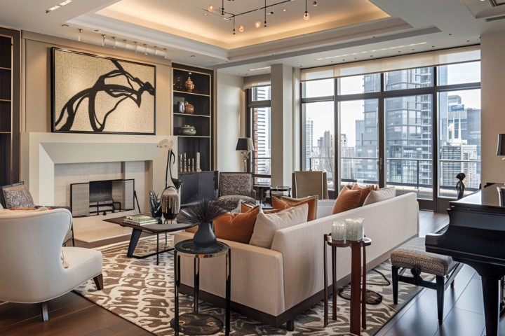 sophisticated decorated house