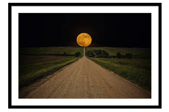 wall art painting of a moon painted