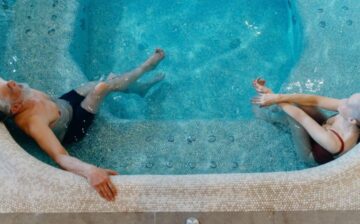 People enjoying the jacuzzi