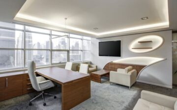 smart office with great lights